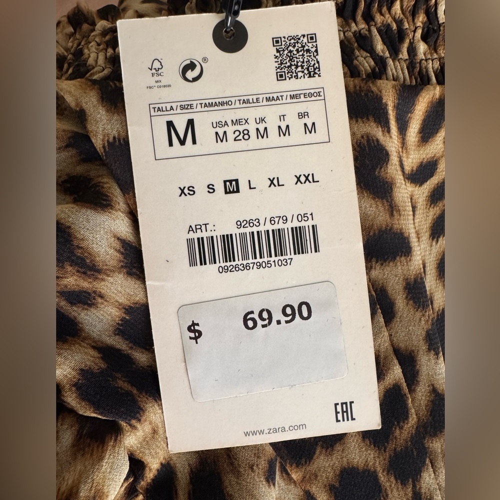 💥💥SOLD💥NWT Zara Long Sleeve Mock Neck Leopard - Picture 10 of 14
